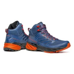 Scarpa Rush Mid GORE-TEX Boots Blue Orange Black 11 Scarpa Rush Mid GORE-TEX Boots Blue Orange Black -Scarpa scr 63130 200 3 004